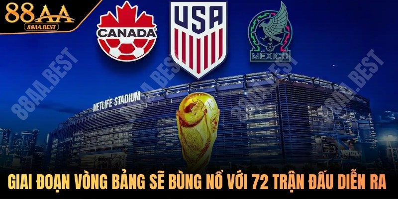 Giai đoạn vòng bảng sẽ bùng nổ với 72 trận đấu diễn ra liên tục